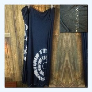 Roz & Ali Plus Size 1X Maxi Skirt